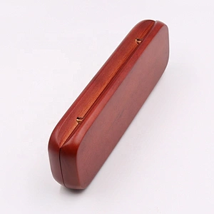 High quality low moq rose wood pen box metal refill Ballpoint pen set custom logo wooden pen box case