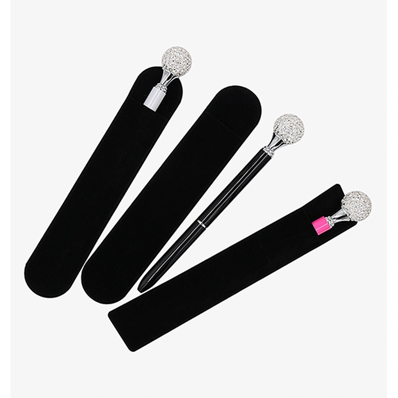 Classic Promotional  standard size Round pen Fabric pencil pouch for custom pens gift
