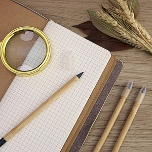 New arrival custom logo drawing endless pencil wood  blank pencil with eraser bamboo eternal pencil