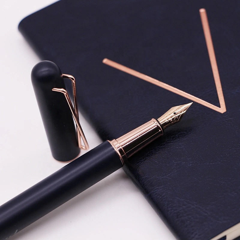 Luxury Branded Name  Metal Fountain Pen With Box Packed Customer Logo Fountain Pen