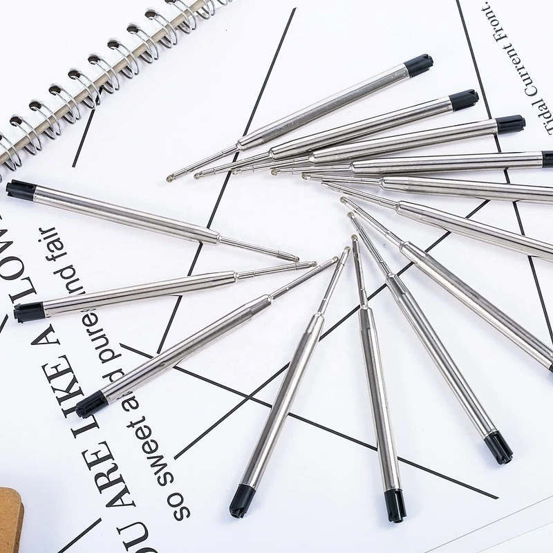Professional Ballpen Jumbo Refill Replaceable Ballpoint Pen Refills Metal Pen Refill