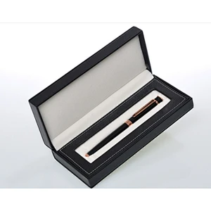 High End Finished  PU Gift Pen Box Black  Luxury Pen Case For Fountain Pen