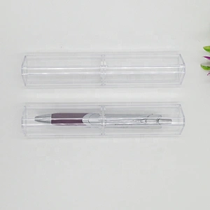 Oem Triangular Plastic Transparent gift Boxes For Promotion pen box , pen case