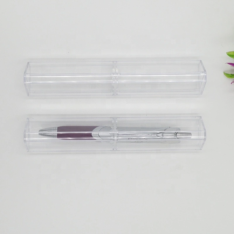 Oem Triangular Plastic Transparent gift Boxes For Promotion pen box , pen case