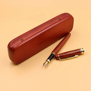 High Quality Wood Fountain Pen In Matching Wood Box With Customer Logo