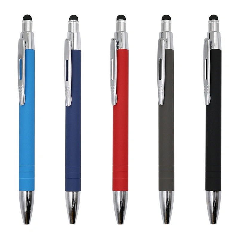 Multi Function Ballpoint Pen Stylus Pen With Logo Custom Engraved Logo Pen