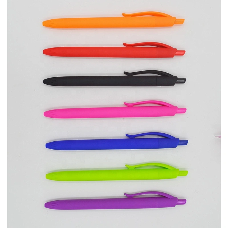 China wholesale Rubberized Barrel Plastic Ball Pen with custom logo pen