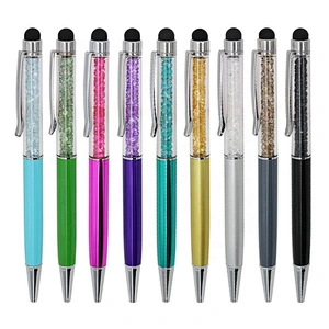 Ready to Ship Custom metal Stylus Pen With Crystal pen customise logo
