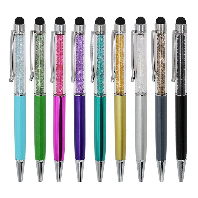 Ready to Ship Custom metal Stylus Pen With Crystal pen customise logo