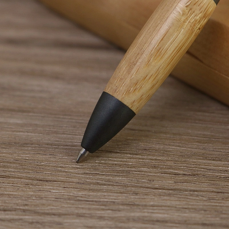 Hot sale cheap stationary accessories pen click bamboo ball pen Eco friendly wood pen logo customized