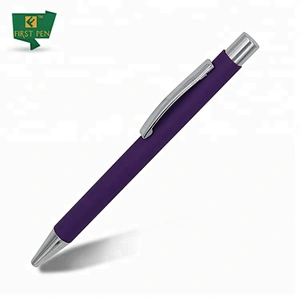 Custom Logo Give Away Pens Matte Metallic Color Ball Pen