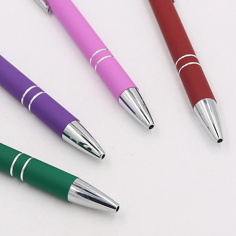 Hot Selling Promotional New Multifunction Metal Ballpoint Pens Stylus Soft Touch Screen Pen 2 In 1 With Custom Logo