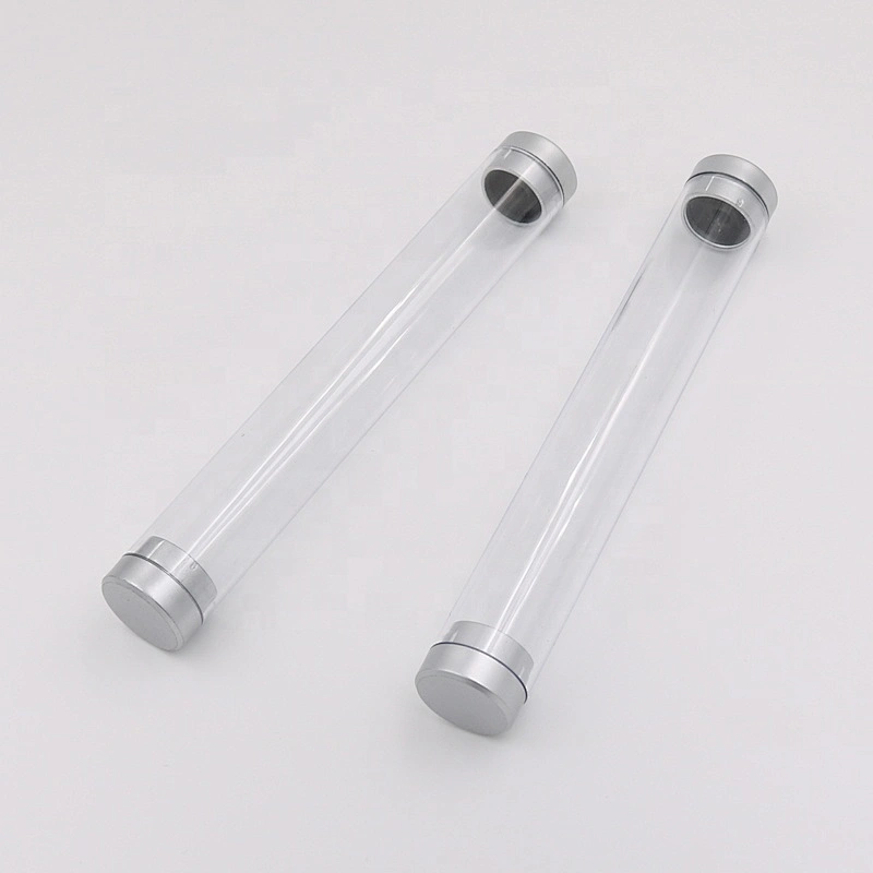 Plastic Round Cylinder Pen Box  Transparent Packing Tube Pen Box