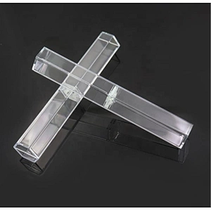 Novelty 6 Sides Transparent Plastic Pen Case