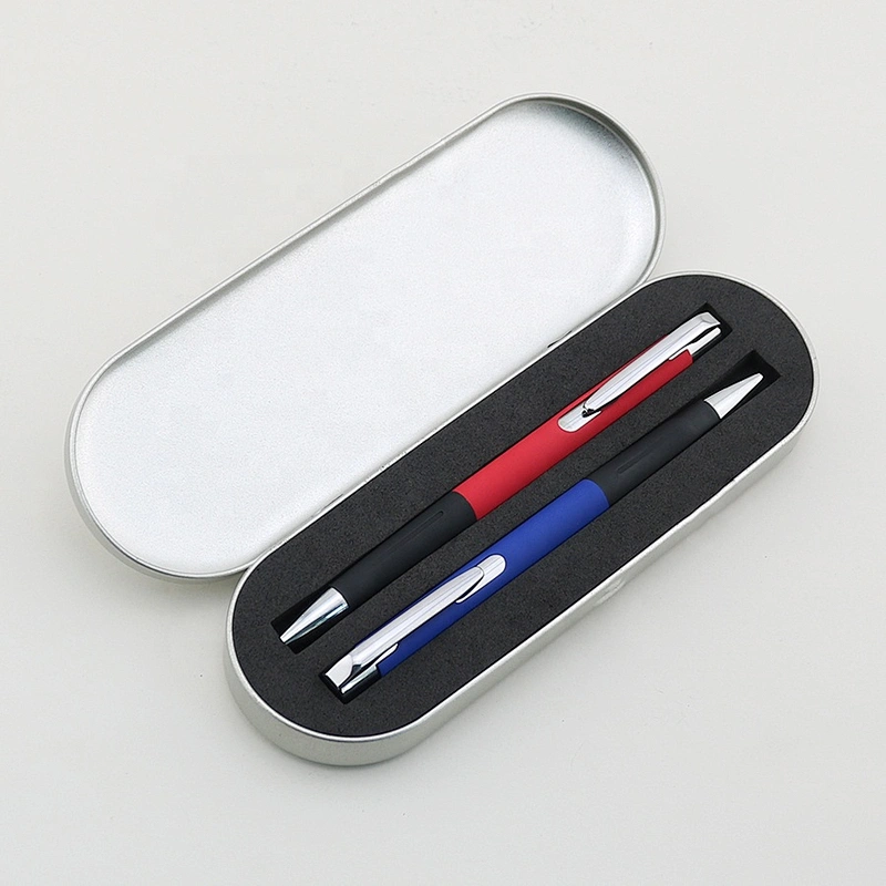 Promotional  Custom Pen Rubber Coated Metal With Soft Rubber Grip