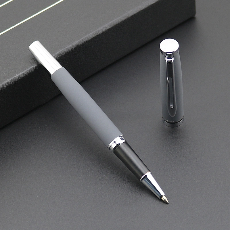 2022 Promotional black metal pen with gold clip business luxury roller fountain pen