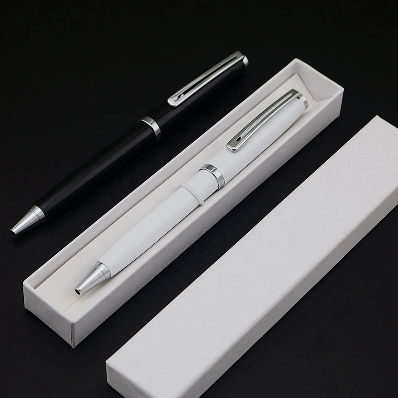 Hot sale stationary accessories pen luxury spinning branded metal ball pen for office and school
