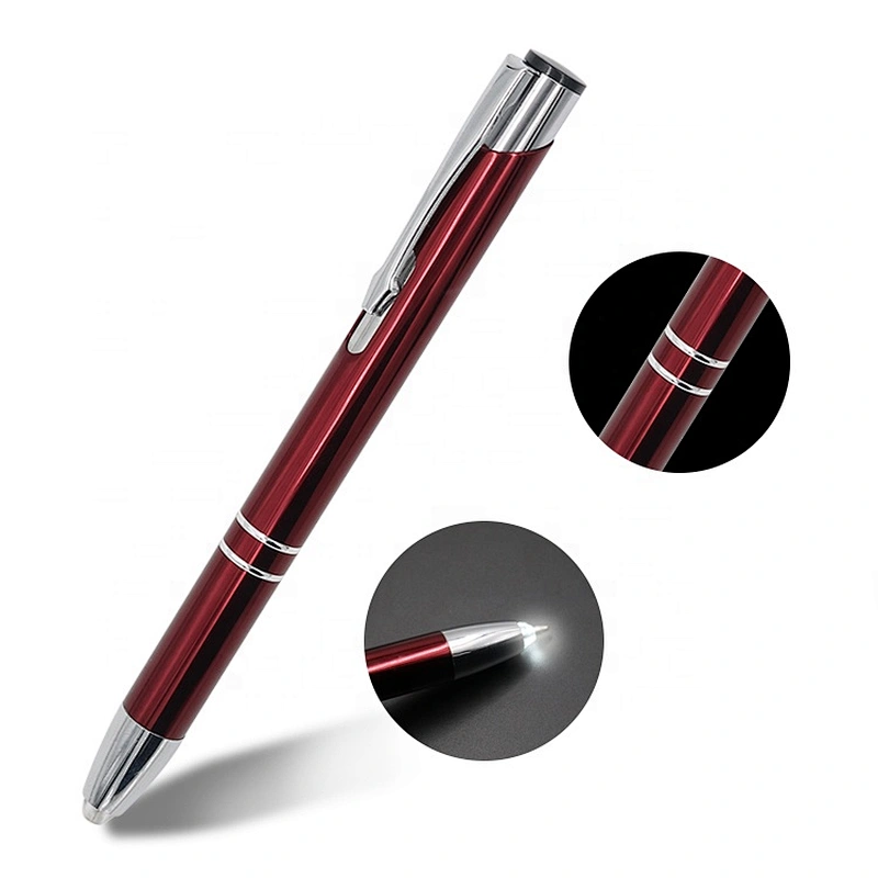 Business 2 In 1 Led Metal Pen Light Tip Ball  Flashlight Led  Ballpoint Pen