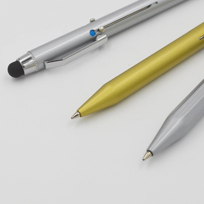 4 Ink Color Metal Pen Capacitive  Pen With Multi-color For Office And School