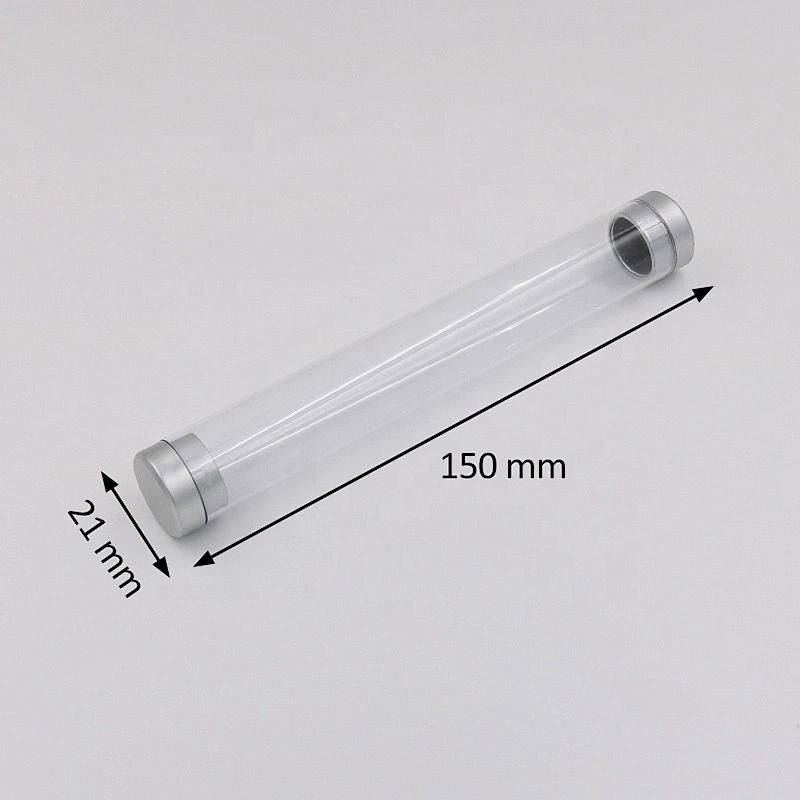 Plastic Round Cylinder Pen Box  Transparent Packing Tube Pen Box