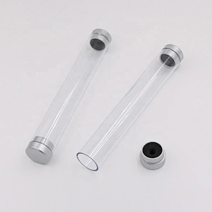 Plastic Round Cylinder Pen Box  Transparent Packing Tube Pen Box
