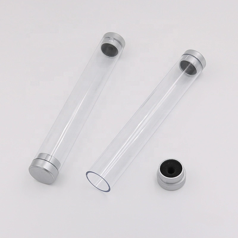 Plastic Round Cylinder Pen Box  Transparent Packing Tube Pen Box