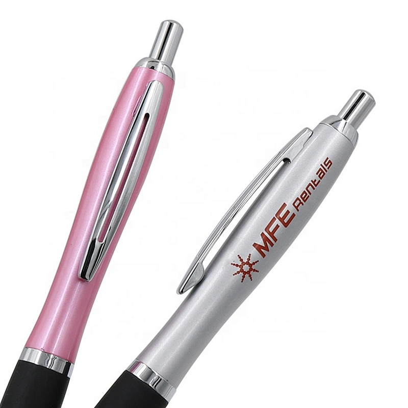 Click Metal Led Light Ballpoint Pen