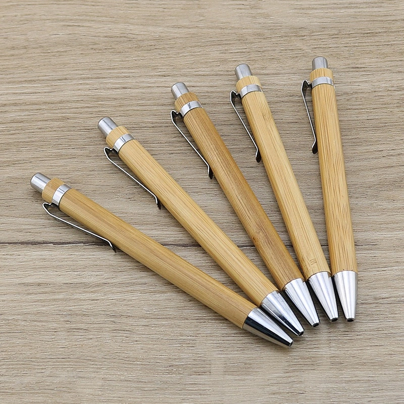 2022 Promotional Customized Bamboo Ball Pen Eco Friendly Engraved Bamboo Ballpoint Pen With Logo
