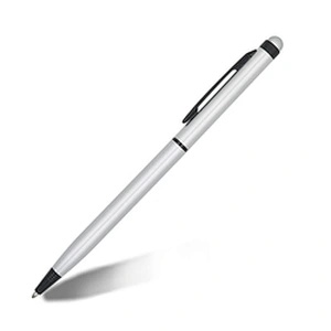 Wholesale slim metal spinning pen with screen touch pointer business thinner ball pen