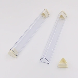 Factory Sales Triangle Pen Box  Transparent Packing Pen Case Box