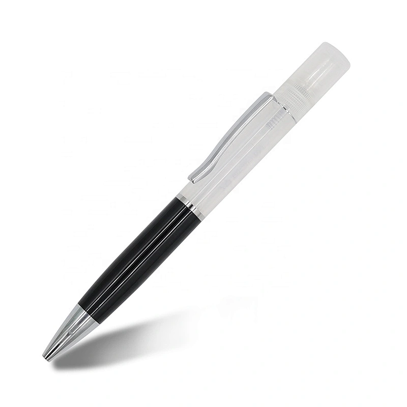 Semi metal pen with spray ,spray pen 10ml,pen with sanitizer spray