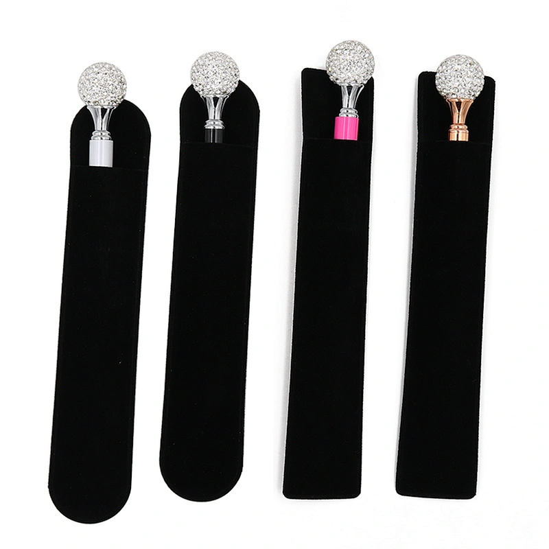 Classic Promotional  standard size Round pen Fabric pencil pouch for custom pens gift
