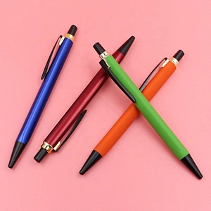 Elegant triangular pen anodising,colors lacquer, soft pen ball pen