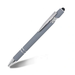 Hot Selling Promotional New Multifunction Metal Ballpoint Pens Stylus Soft Touch Screen Pen 2 In 1 With Custom Logo