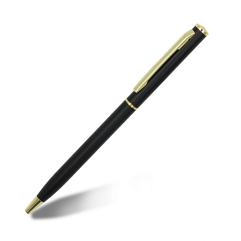 Hot sale Twisted design thin pen holder elegent metal pen custom logo multi color ballpoint pen