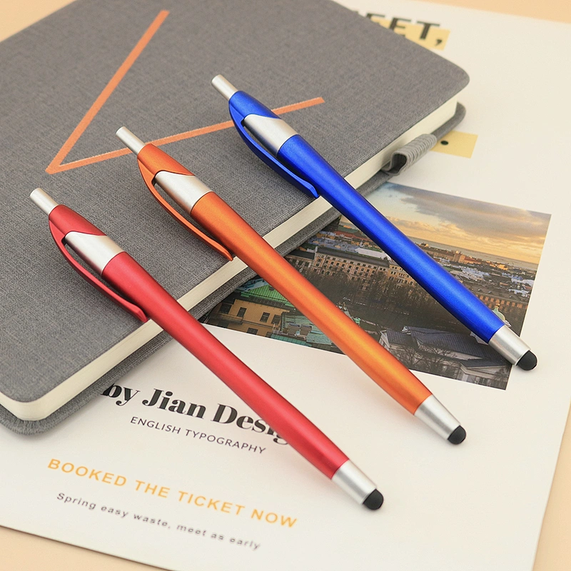 Cheap plastic office and school tip stylus ballpoint pen