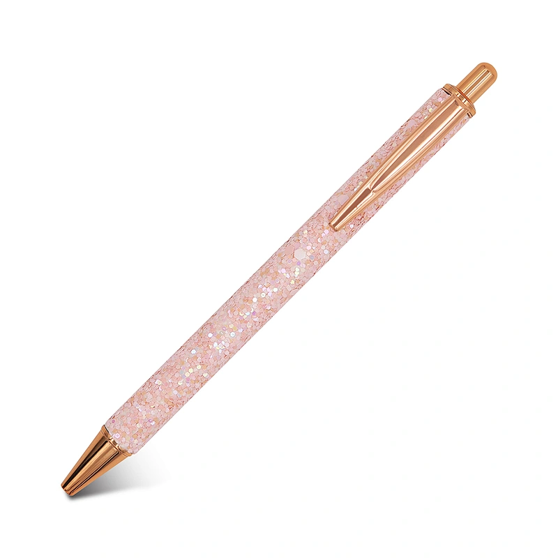 RTS Christmas gifts rainbow metal bling glitter pens