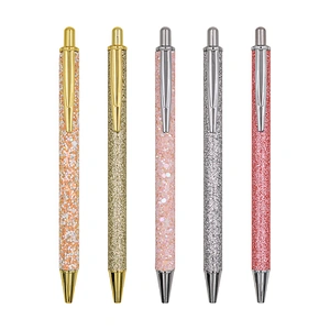 RTS Christmas gifts rainbow metal bling glitter pens