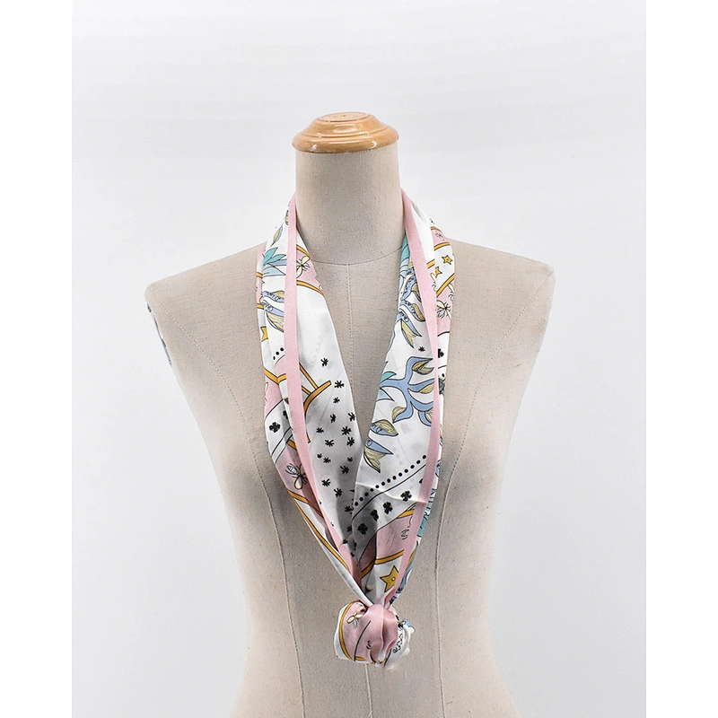 Hot Sale Ladies Elegant Scarves 100% Silk Scarf Custom Printing Fashion Silk Scarves