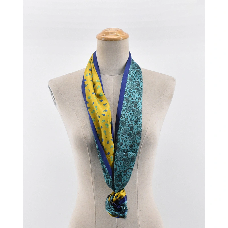 Hot Sale Ladies Elegant Scarves 100% Silk Scarf Custom Printing Fashion Silk Scarves