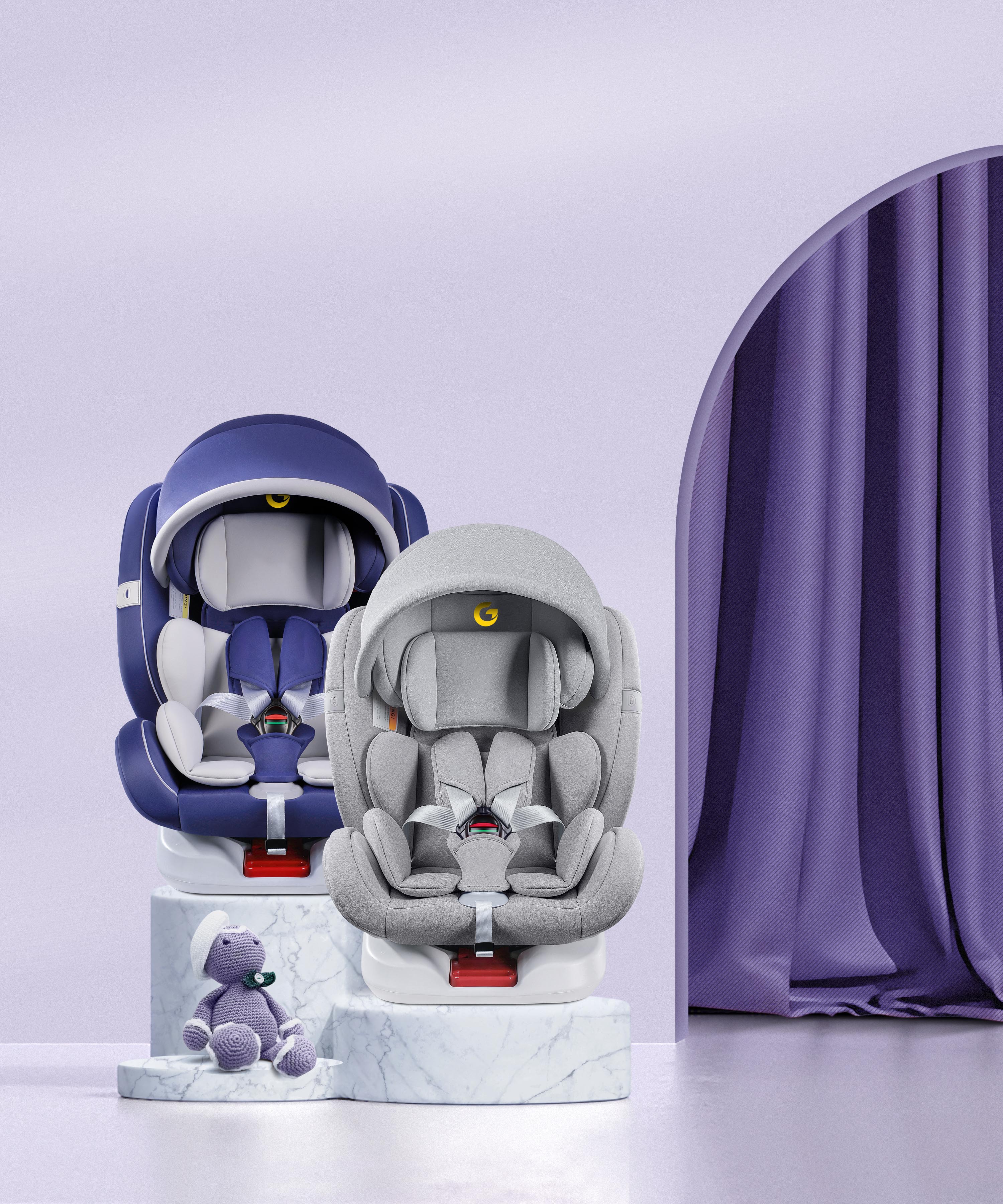 ISOFix 360 degree rotating 0-12 years group 0+123 baby car seat