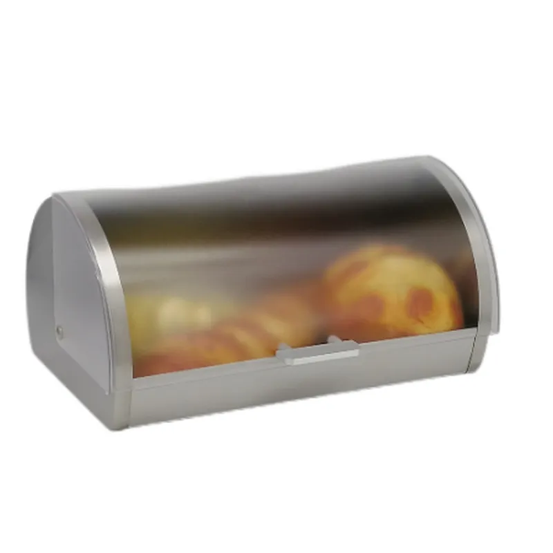 Roll top,Stainless Steel Classic Bread Bin , PS Lid Color