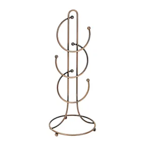 Steel Mug Holder Tree，Diversified European Large SizeStand, Iron Mugs & Tea & Coffee Cup Storage Rack With Hooks, Counter Bar Accessory & Kitchen Countertop Organizer