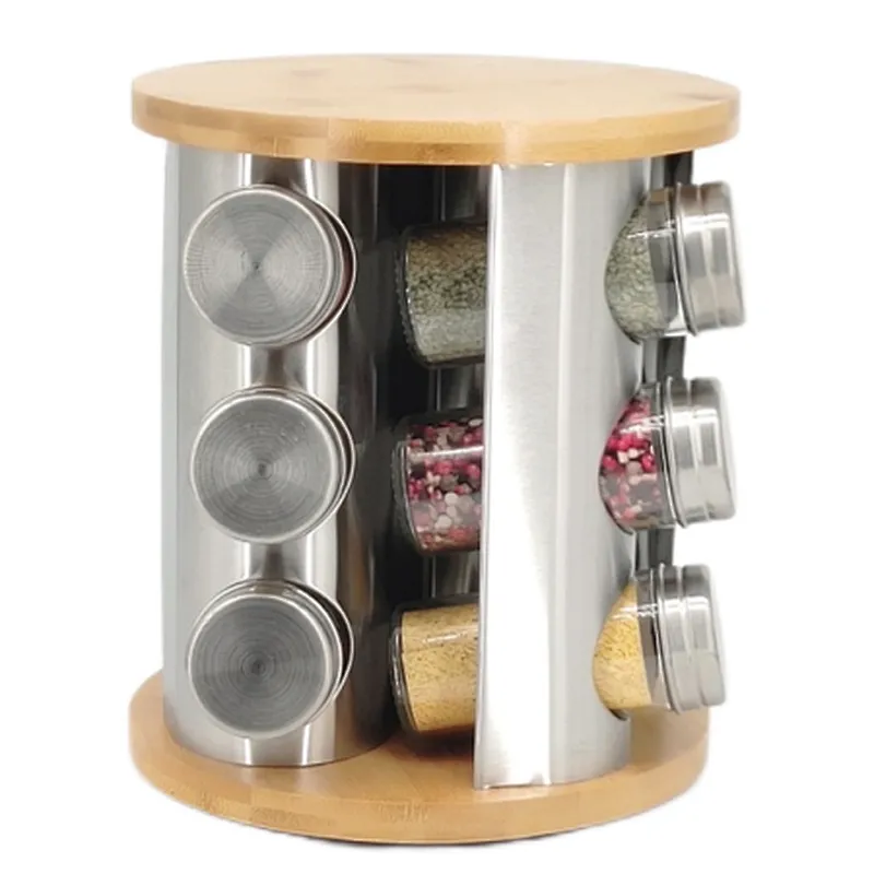 spice jars glass set, spice jar and rack set, spice jar set,