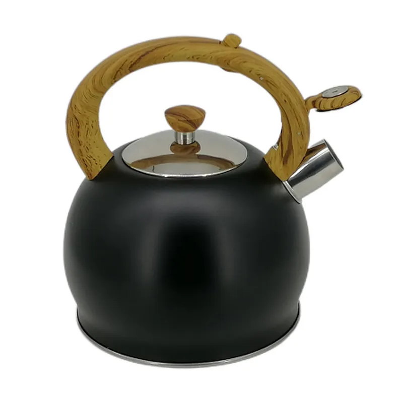 Stainless Steel Whistling Kettle, Water Bottle Tea Pot Kitchenware, Heat-proof Wooden Handle, Induction function, Stovetops, Enamel, Any color, Food Grade cooker, High Quality