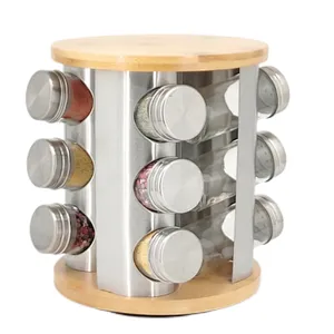 spice jars glass set, spice jar and rack set, spice jar set,