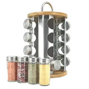spice jar set,16 piece spice jar set, spice jar and rack set