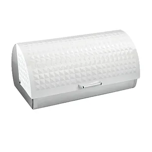 Roll top, European Style , Stainless Steel Bread Bin , Color Coated, Diamond Decor