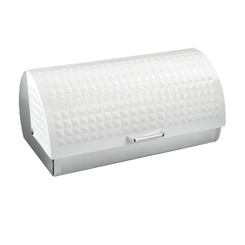 Roll top, European Style , Stainless Steel Bread Bin , Color Coated, Diamond Decor