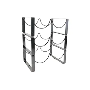 Countertop Wine Rack, 3 Layers Wine Storage Holder, Freestanding Metal Tabletop Stand with Modern Design, Simple Wine Bottle Holder For Kitchen And Home Decor, Bar Cabinet